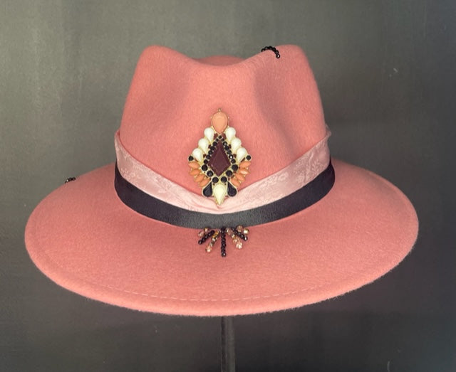 Chapeau BIJOU ROSE ET SOIE