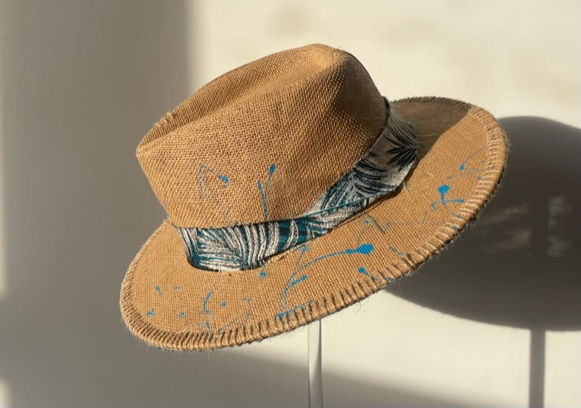Chapeau FEUILLAGE BLEU