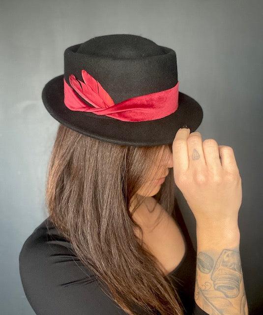 Chapeau PORK PIE PLUMES