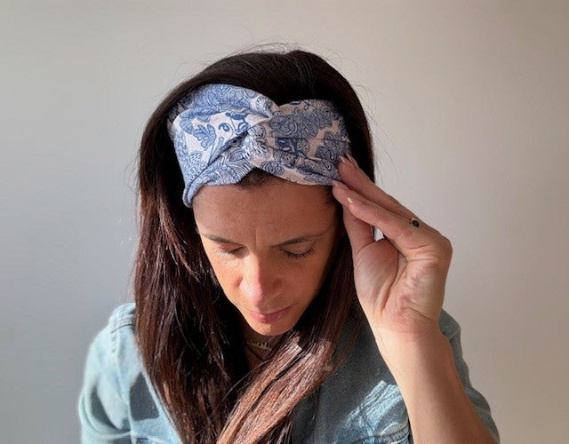 Bandeau imprimé bleu