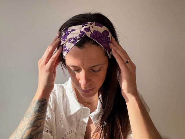 Bandeau rose violette