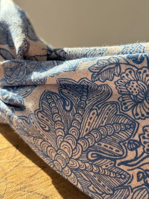 Bandeau imprimé bleu