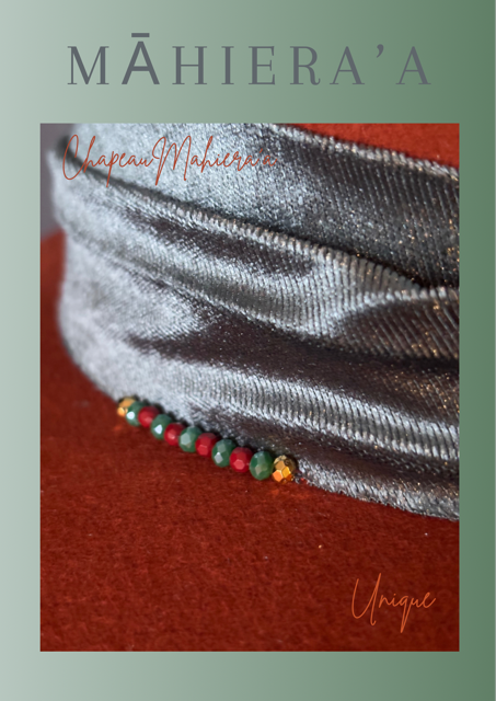 Chapeau terracotta et vert