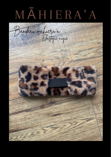 Bandeau fausse fourrure fait main