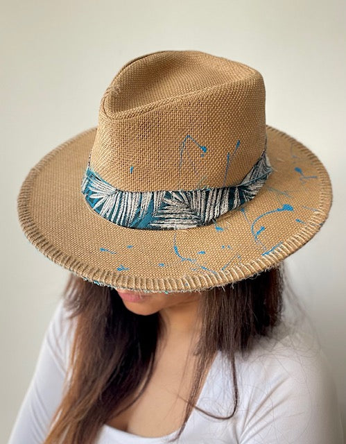 Chapeau FEUILLAGE BLEU