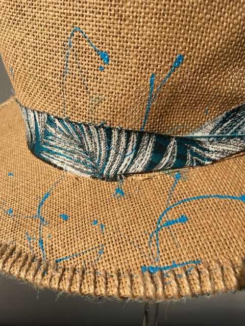 Chapeau FEUILLAGE BLEU