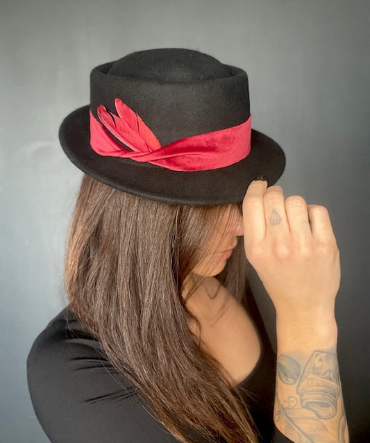 Chapeau PORK PIE PLUMES