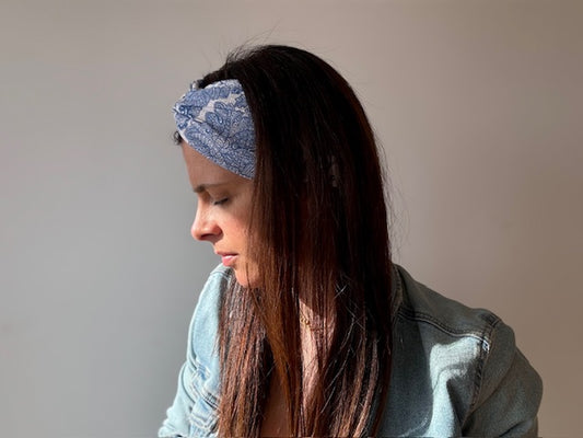 Bandeau imprimé bleu