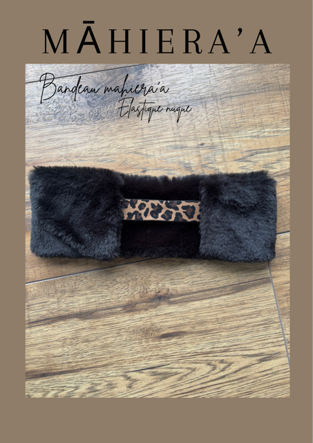 Bandeau fausse fourrure fait main